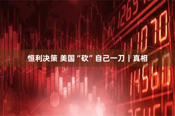 恒利决策 美国“砍”自己一刀｜真相